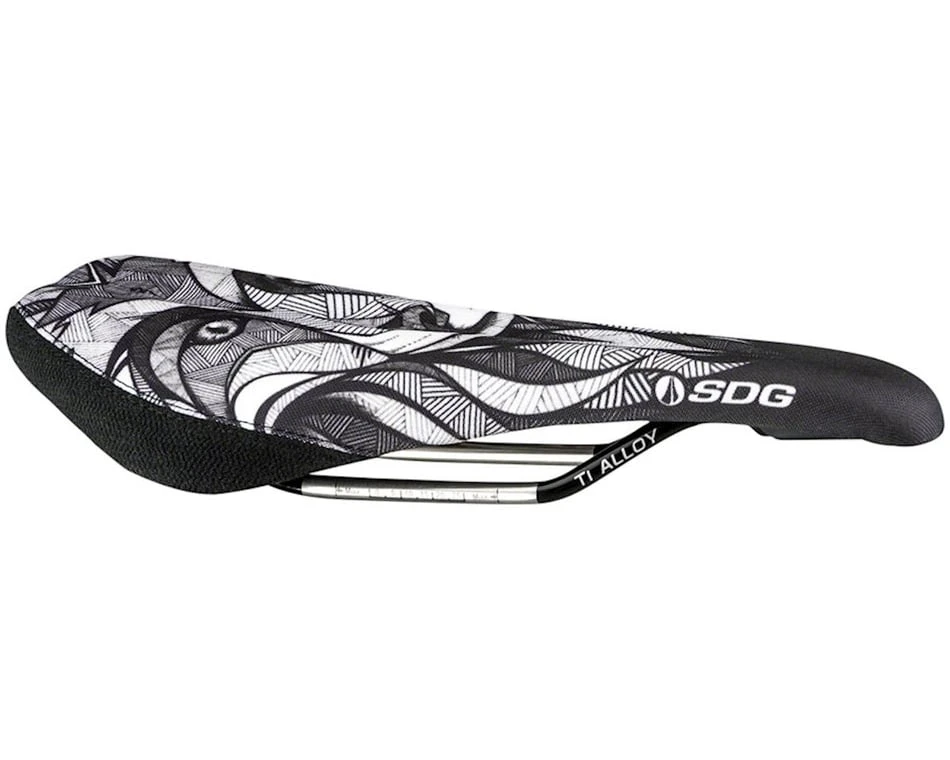 SDG "Chepi" Duster P MTN Saddle (Black/White Fox) (Titanium Rails) (140mm) 3 SDG "Chepi" Duster P MTN Saddle (Black/White Fox) (Titanium Rails) (140mm) - Image 3