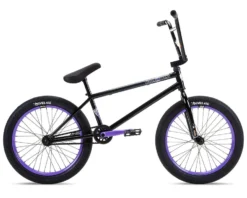 Stolen 2022 Sinner FC XLT 20" BMX Bike (21" Toptube) (Black/Violet) (Freecoaster) (Right Hand Drive)