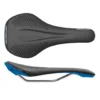 Spank Oozy 220 Saddle (Black/Blue) (Chromoly Rails) (144mm)