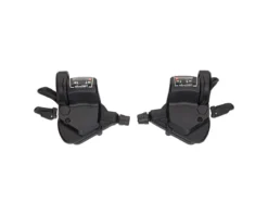 Microshift Mezzo TS39 Thumb-Tap Trigger Shifters (Black) (Pair) (3 X 7 Speed) (Shimano Compatible)