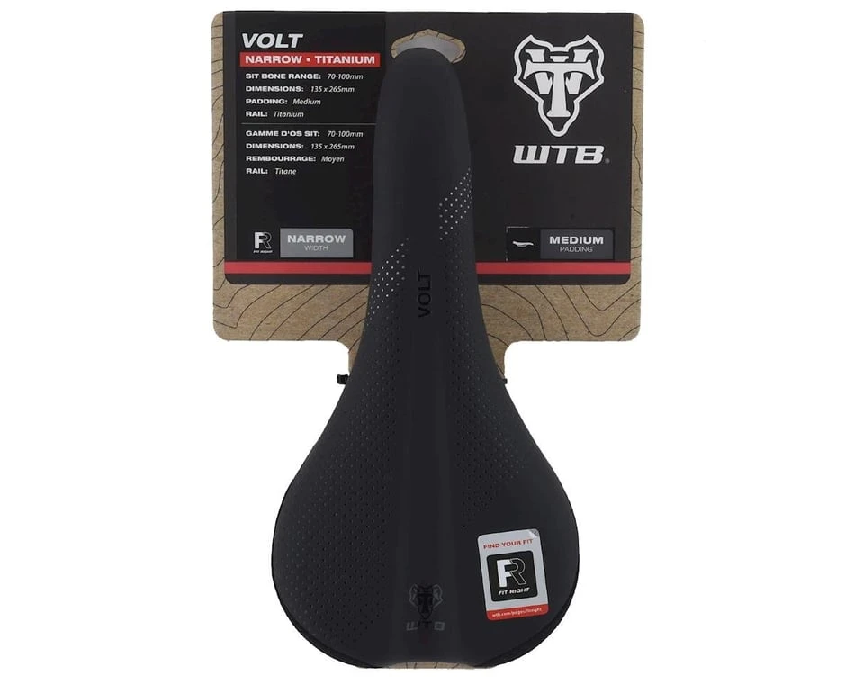 WTB Volt Saddle (Black) (Titanium Rails) (Narrow) (135mm) 5 WTB Volt Saddle (Black) (Titanium Rails) (Narrow) (135mm) - Image 5