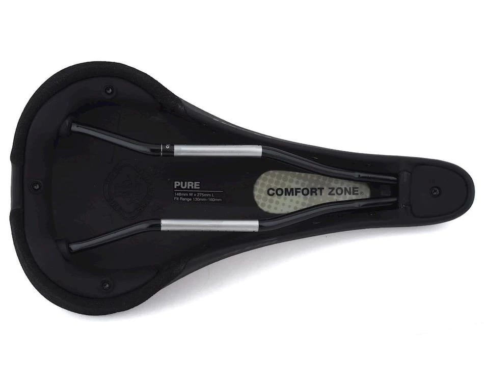 WTB Pure Saddle (Black) (Chromoly Rails) (Medium) (148mm) 4 WTB Pure Saddle (Black) (Chromoly Rails) (Medium) (148mm) - Image 4
